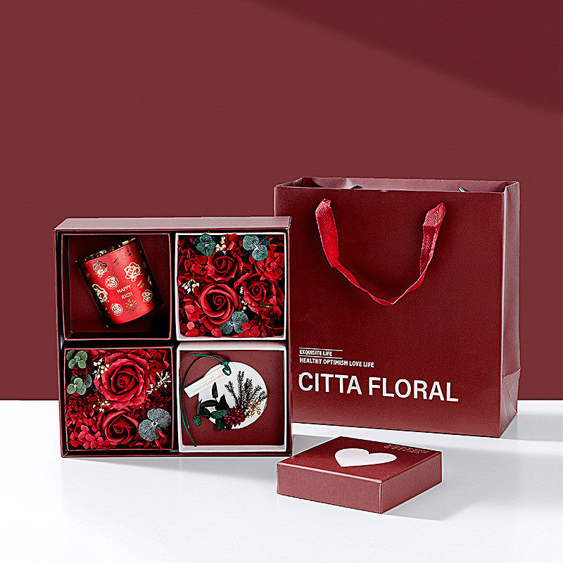 CITTA FLORAL Candela regalo con design floreale profumato