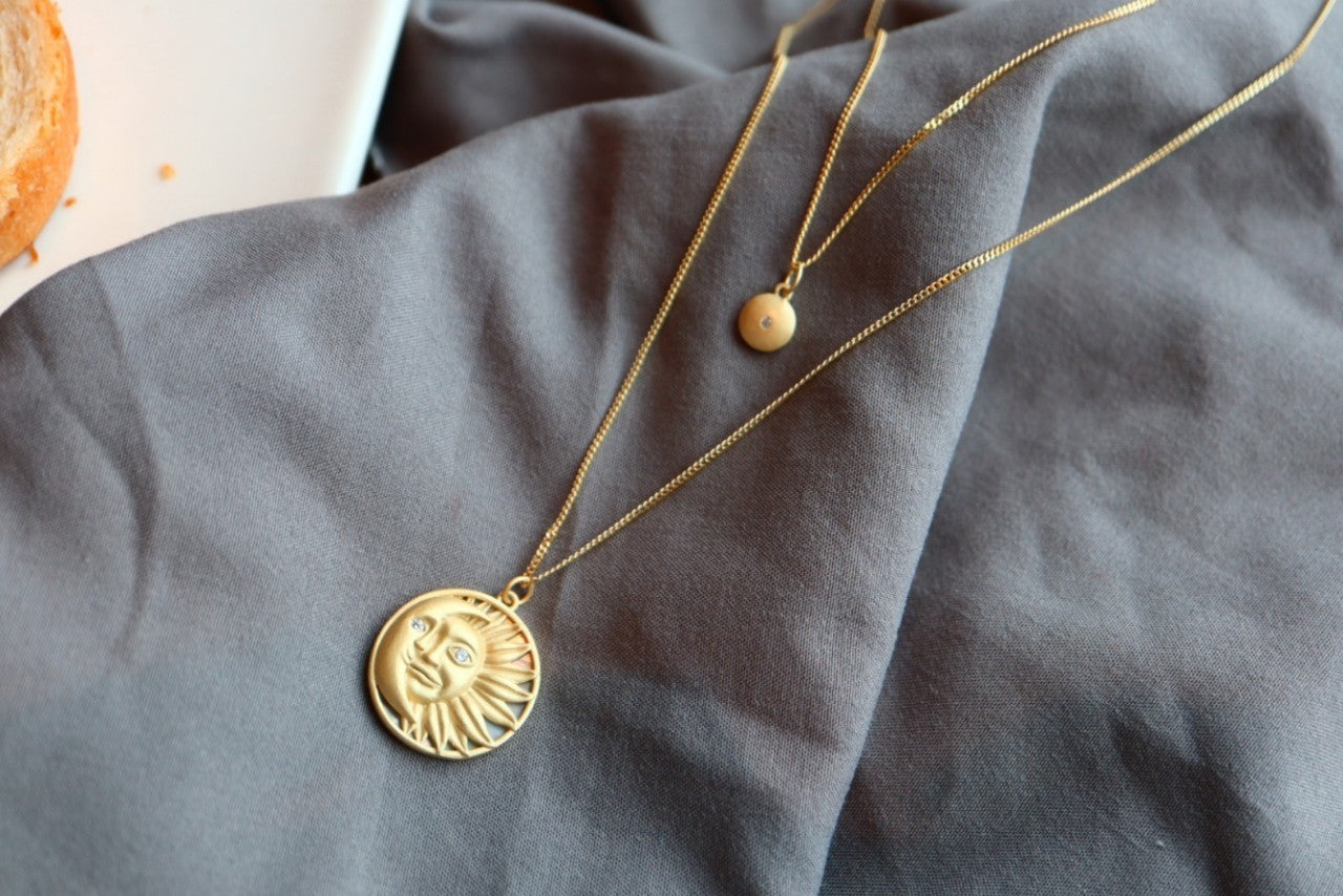 Collana con ciondolo in madreperla bianca naturale artigianale italiana