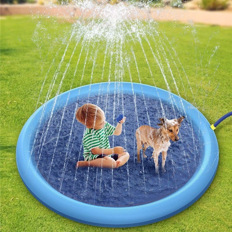 Tappetino antiscivolo per bambini e cani, ideale per piscine estive all'aperto.