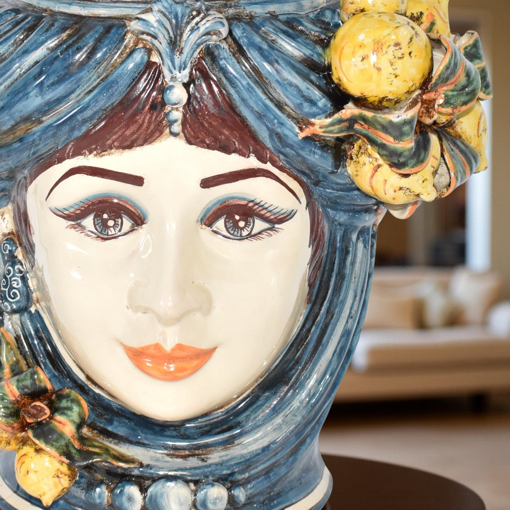 Testa h 40 con limoni mono blu femmina