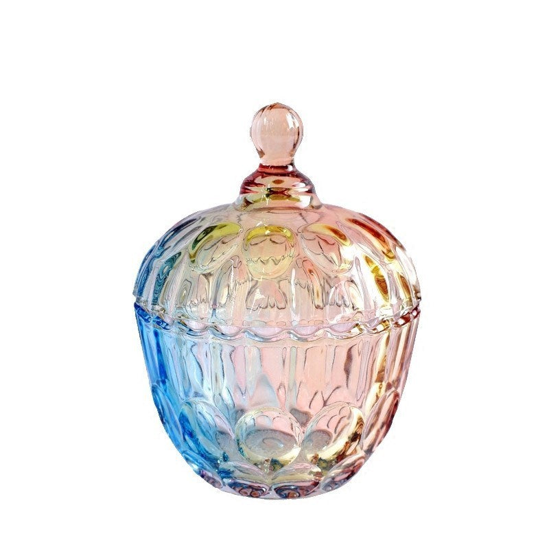 Luxury European style storage jar, colorful glass (Ideal for Candle Making)
