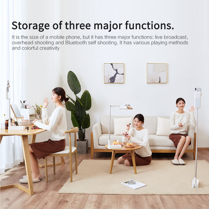 Supporto per telefono cellulare con telecomando Bluetooth.