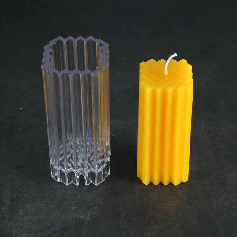 Candle Mold Creative Square Weave Pattern