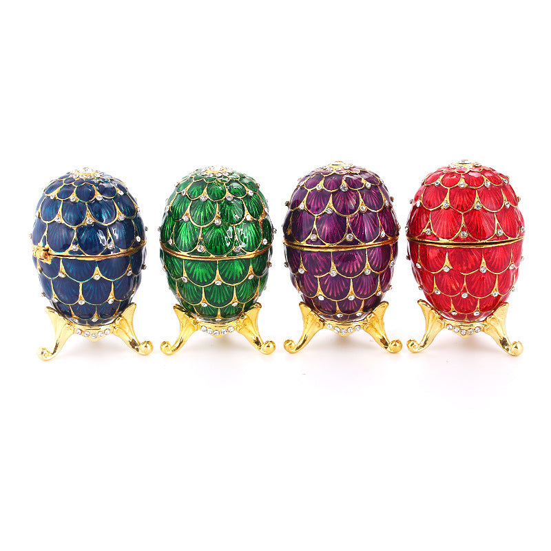 Painted Electroplated Diamond-encrusted Easter Eggs Home Decoration