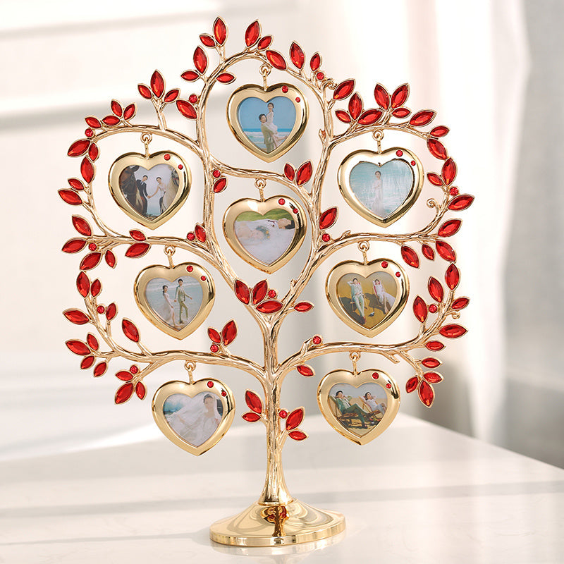 Cornice per foto con albero genealogico in strass, regalo per il Memorial Day