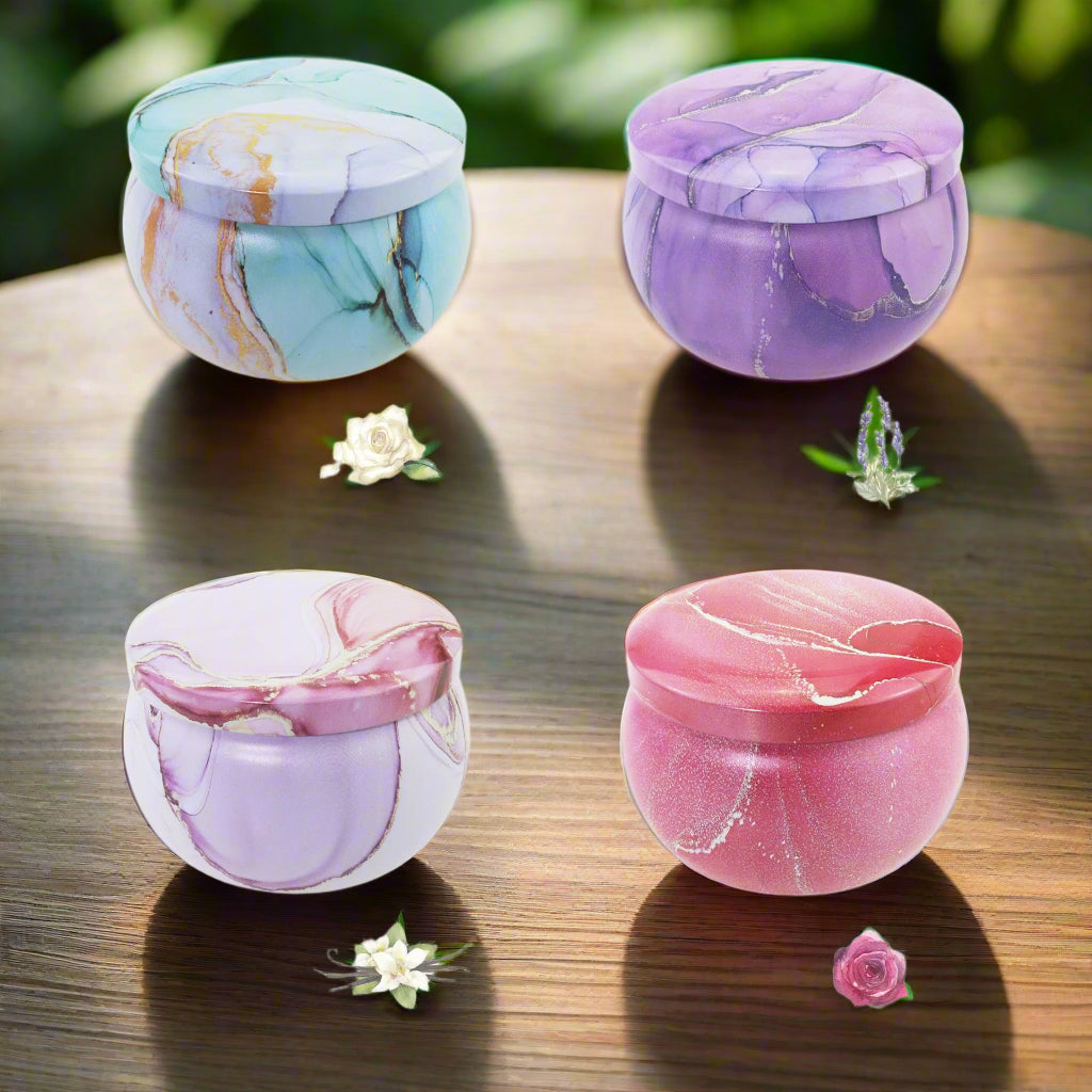 SCENTED CANDLES  Breathtaking Aroma, Package Phrases Beautiful Gift Box x4