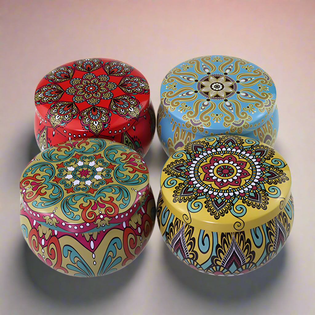 SCENTED CANDLES  Breathtaking Aroma, Package Phrases Beautiful Gift Box x4