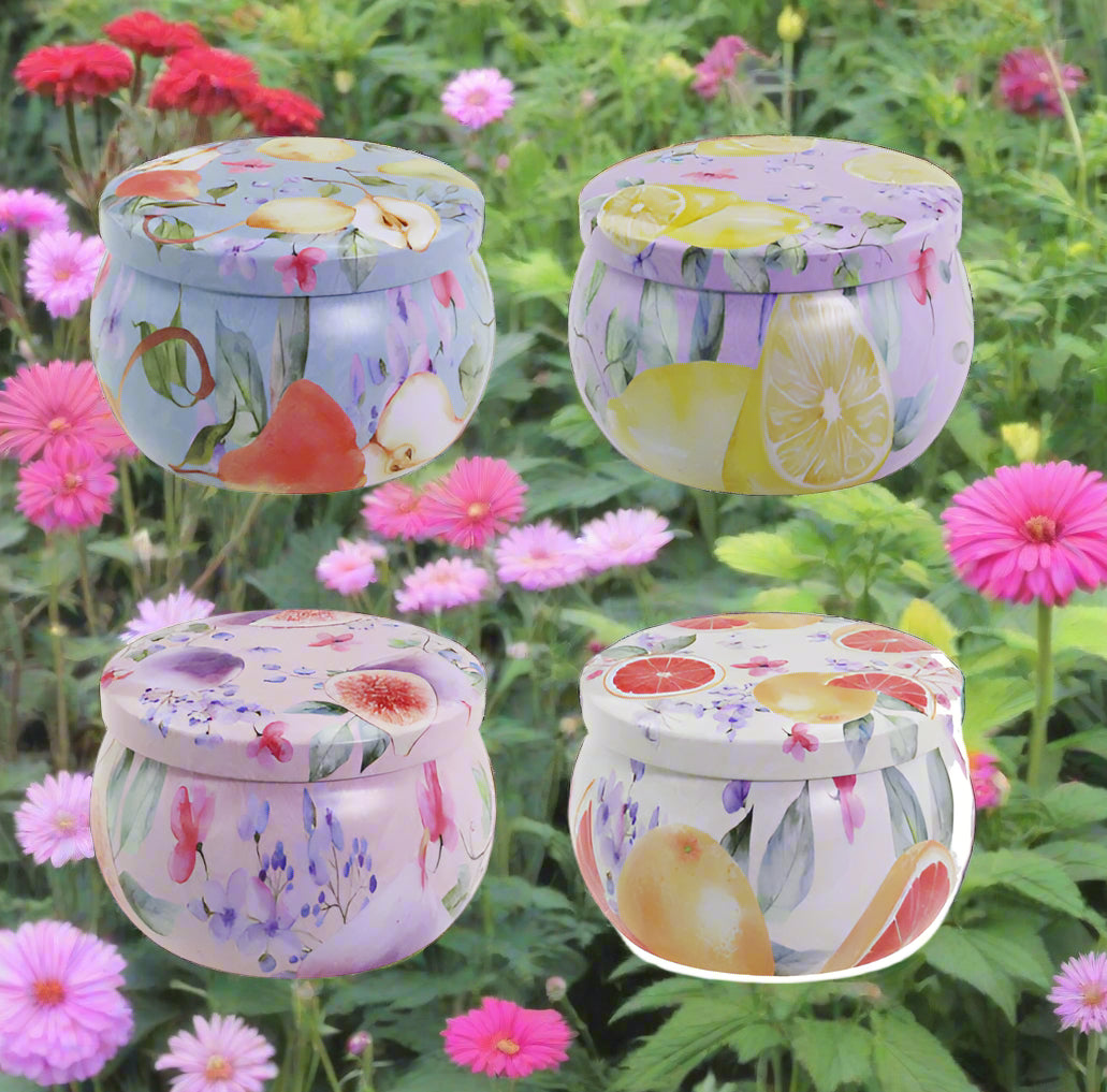 SCENTED CANDLES  Breathtaking Aroma, Package Phrases Beautiful Gift Box x4