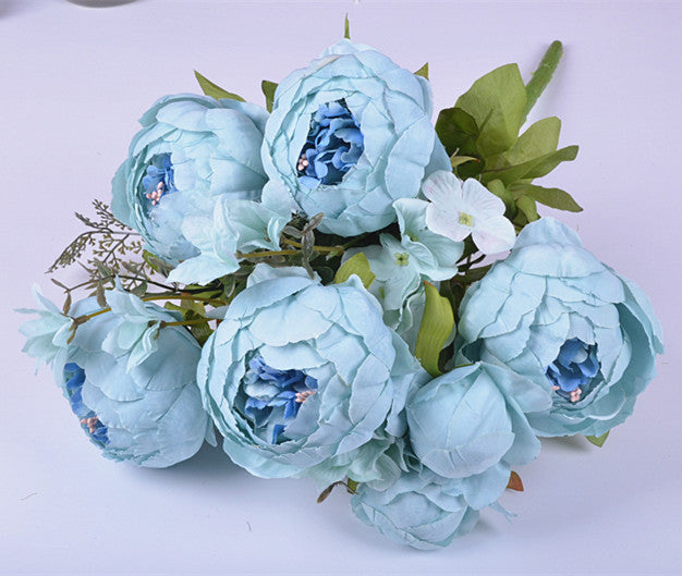 13 Core-spun Peony Decorative Silk Flowers Artificial