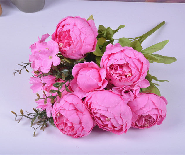 13 Core-spun Peony Decorative Silk Flowers Artificial