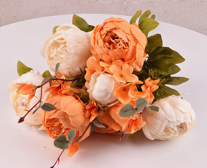13 Core-spun Peony Decorative Silk Flowers Artificial