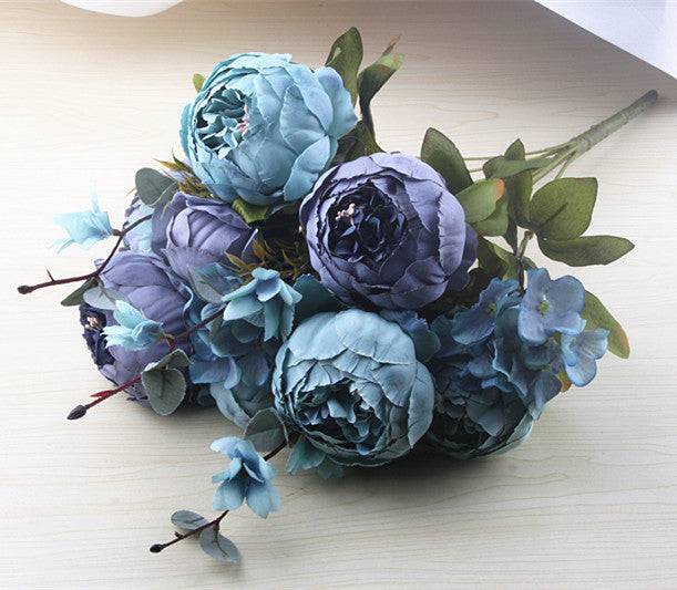 13 Core-spun Peony Decorative Silk Flowers Artificial