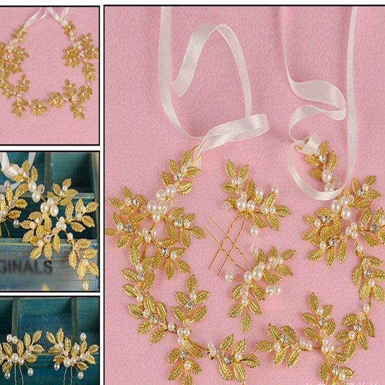 Diadema de boda retro con perlas hecha a mano.