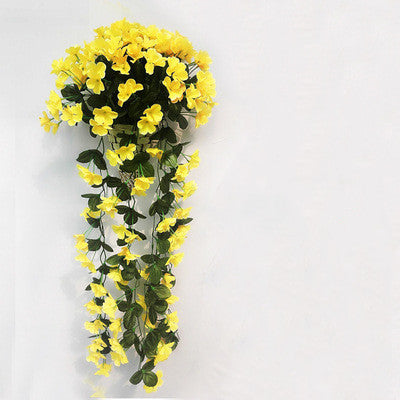 Beautiful Hanging Orchids Flocks Of  Silk Flowers