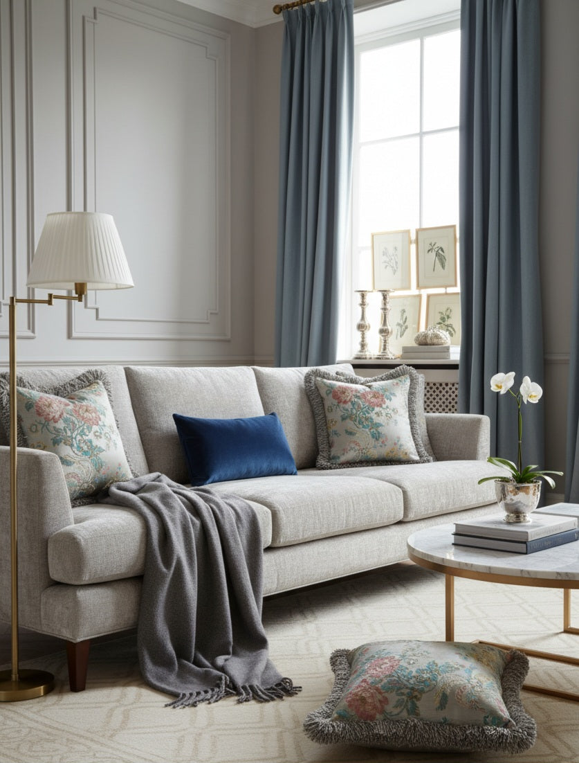 Cuscino Arredo Artigianale 50x50 cm in Tessuto Lampasso | Collezione