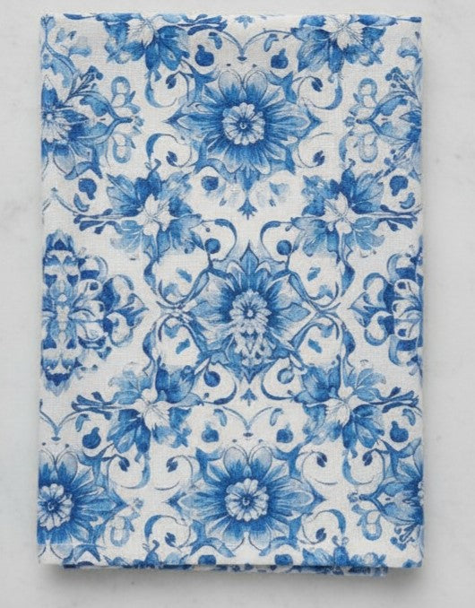 Set 3 Strofinacci in Cotone Drill "Mediterraneo" | Fantasia Blu e Bianco