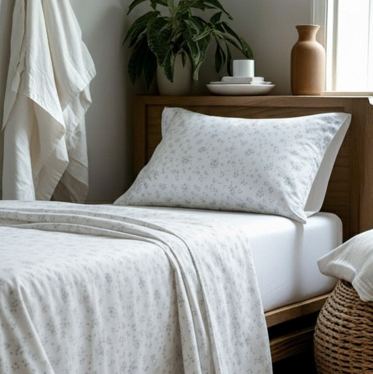 Linea Provenza – Completo Letto Matrimoniale en Cotone Percalle Made in Italy