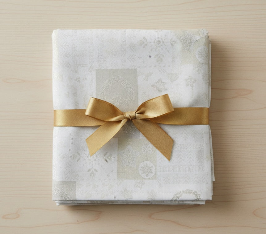 Tovaglia Natalizia "Parigi" in Cotone con Lurex | Varie Misure | Personalizzabile