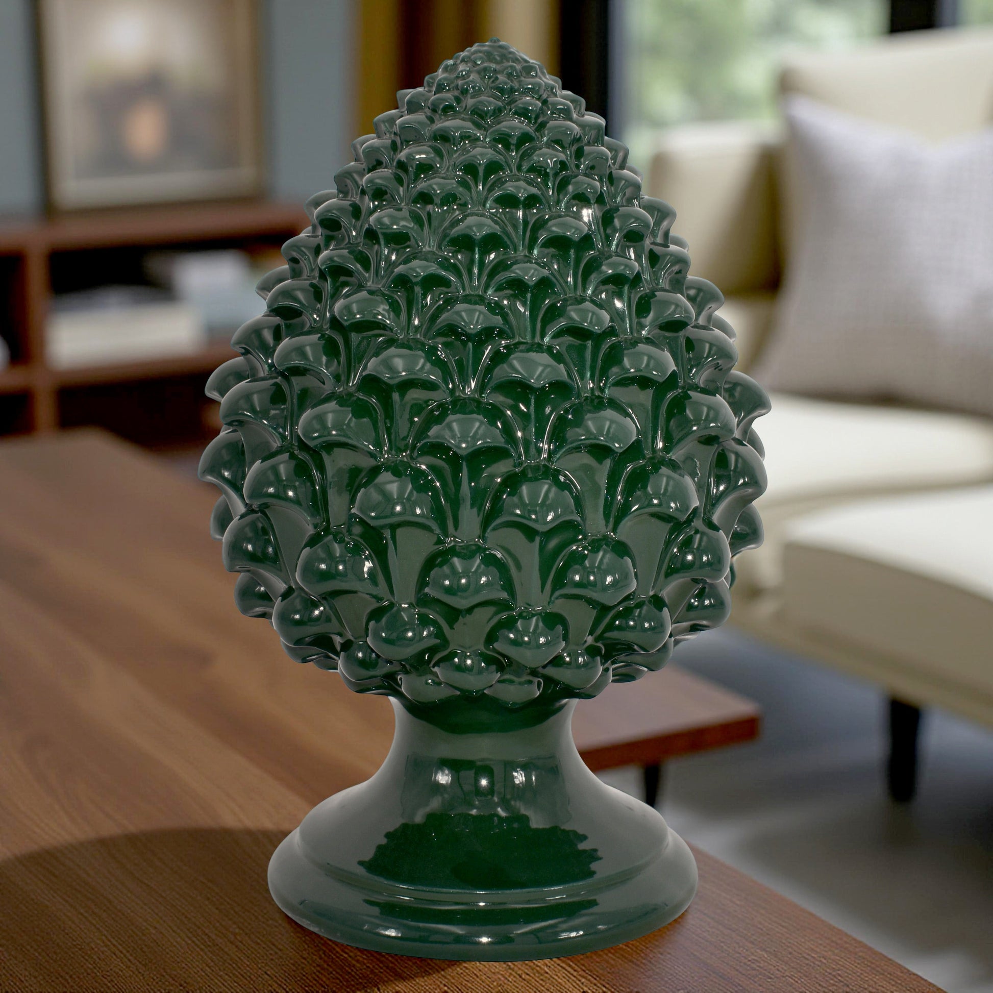 Pigna semilavorata altezza 15/35 Verde Antico