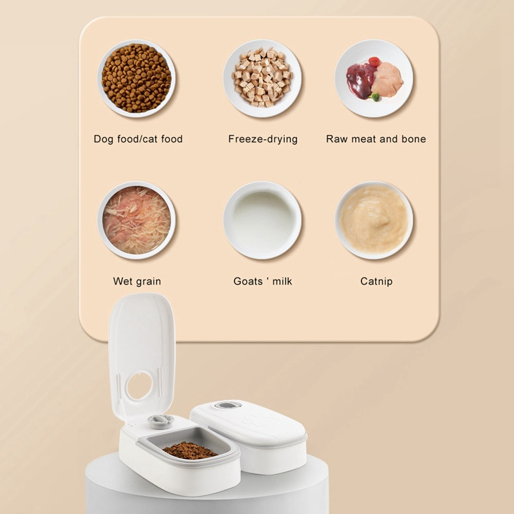 Automatic Pet Feeder with Smart Gravity Dispenser - Stainless Steel Bowl