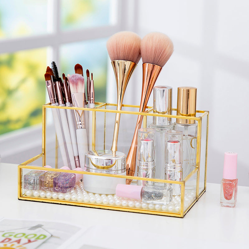 Makeup brush tool storage box