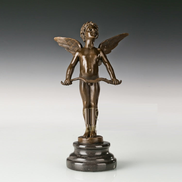 Angel Semi Hand Carved Copper Statue