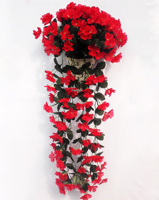 Beautiful Hanging Orchids Flocks Of  Silk Flowers