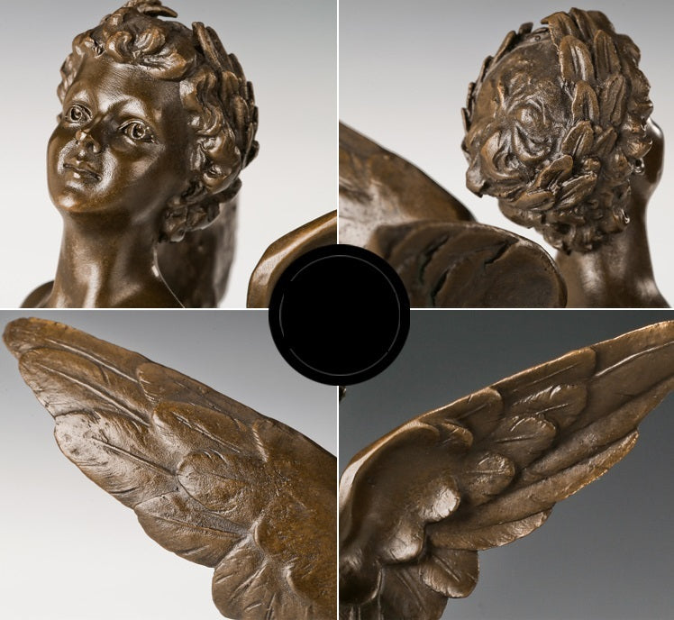 Angel Semi Hand Carved Copper Statue