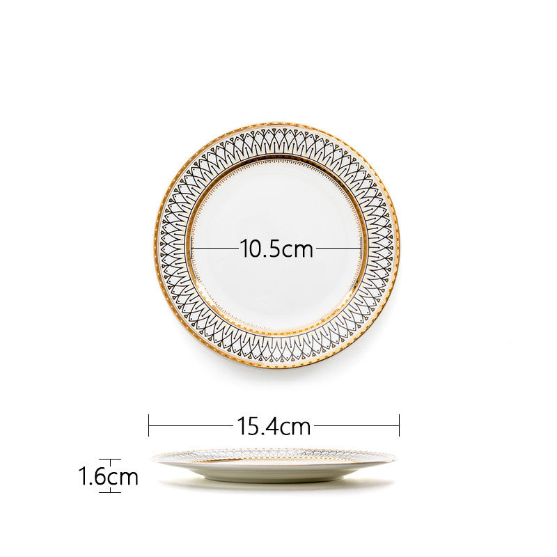 Piatto piano in ceramica placcato rosso a rete