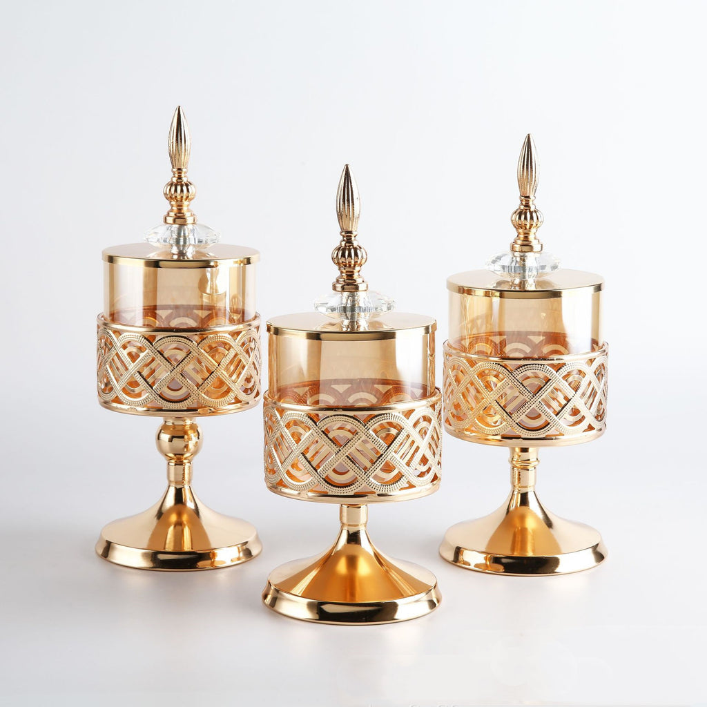 Portacandele decorativo da tavolo in vetro