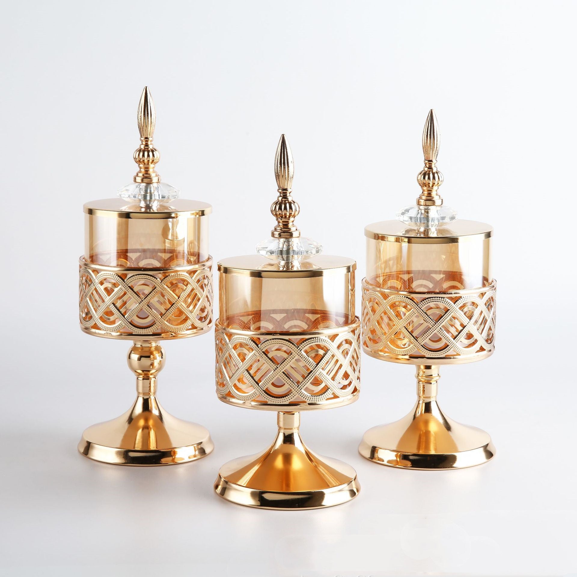 Portacandele decorativo da tavolo in vetro