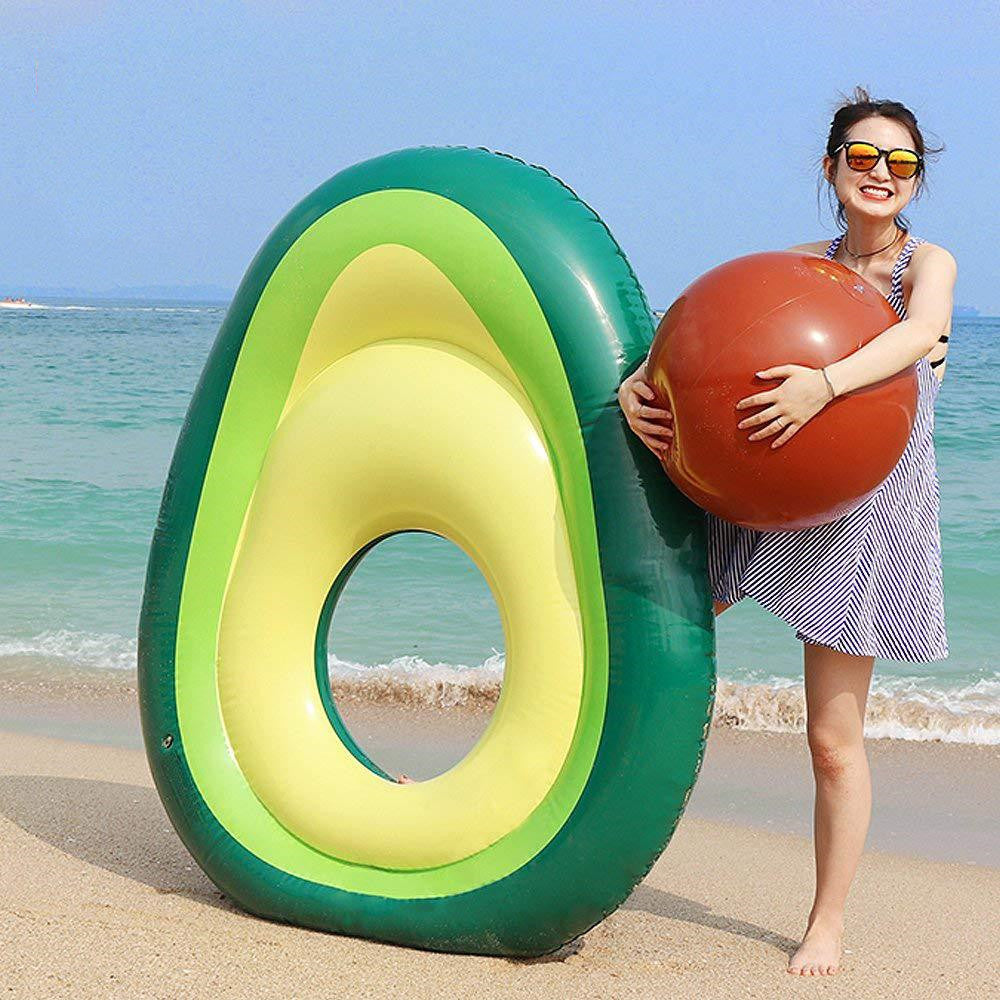 Giant Avocado Pool Float Inflatable Swimming Pool Ring.