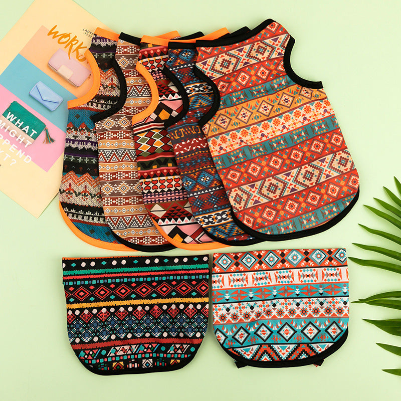 Vestiti per animali domestici in stile nazionale per orsacchiotti di peluche di piccola taglia