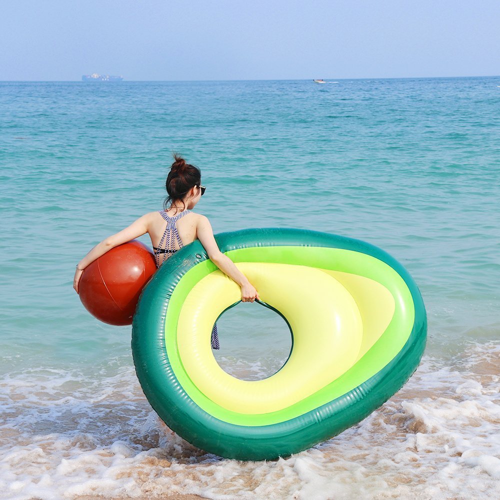 Giant Avocado Pool Float Inflatable Swimming Pool Ring.