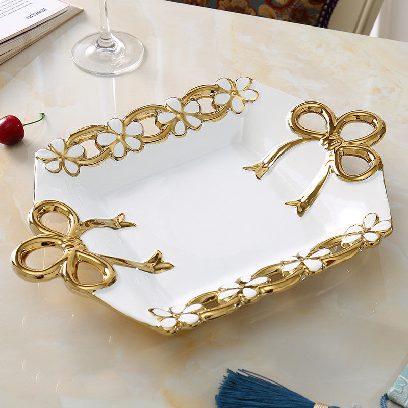 Piatto di frutta nordico leggero tavolino da salotto di lusso Home