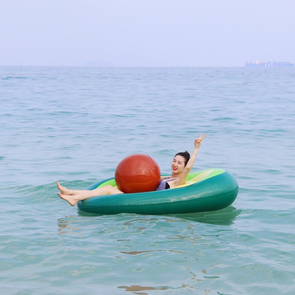 Giant Avocado Pool Float Inflatable Swimming Pool Ring.