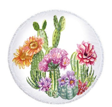 Cuscino in microfibra con telo mare Oasis Cactus