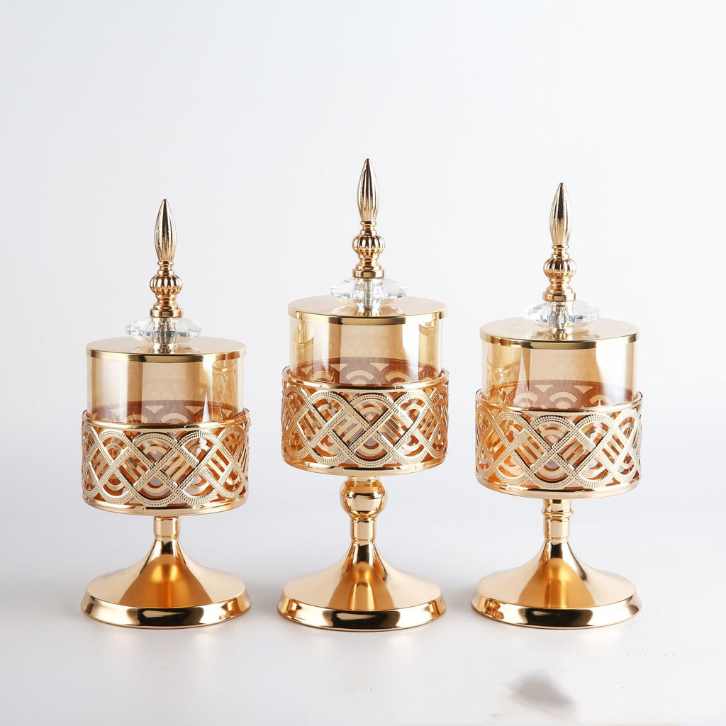 Portacandele decorativo da tavolo in vetro