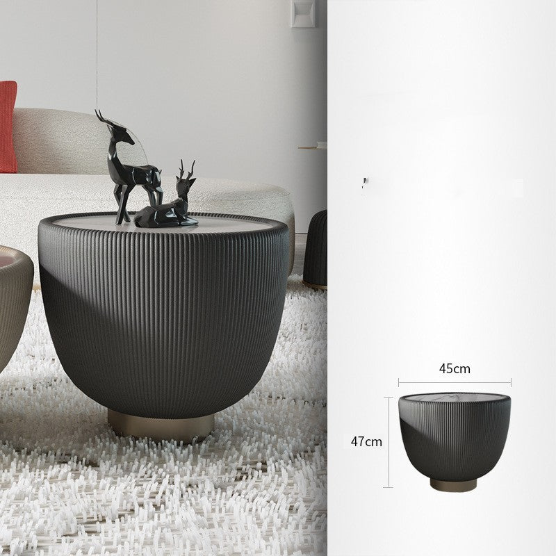 Tavolo moderno semplice leggero di lusso rotondo da tè piccolo da casa