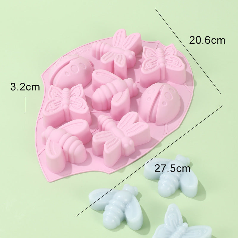 Stampo per dolci in silicone Poroso Insetto Farfalla Stampo per cioccolato di Pasqua Stampo per cottura fai da te