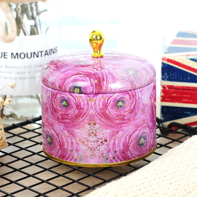 Beautiful designed round tin vessels.