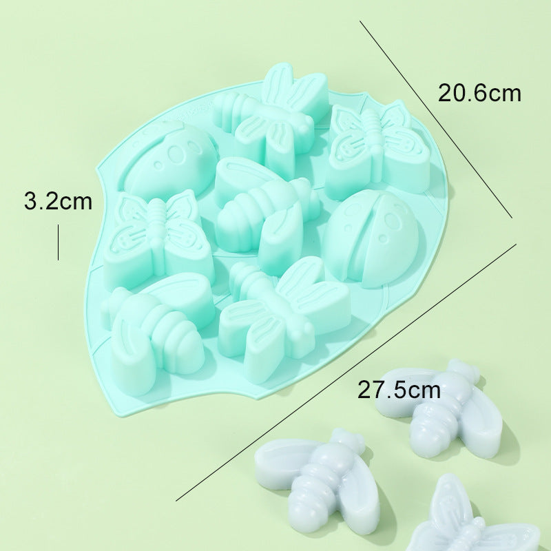 Stampo per dolci in silicone Poroso Insetto Farfalla Stampo per cioccolato di Pasqua Stampo per cottura fai da te