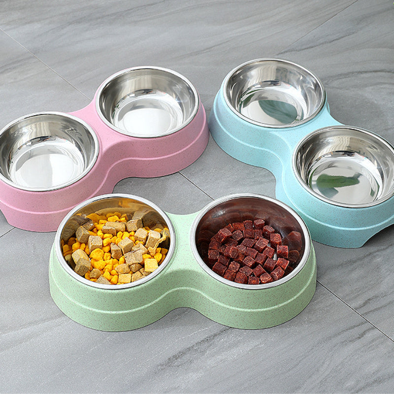 Pet Bowl Stainless Steel Double Functional