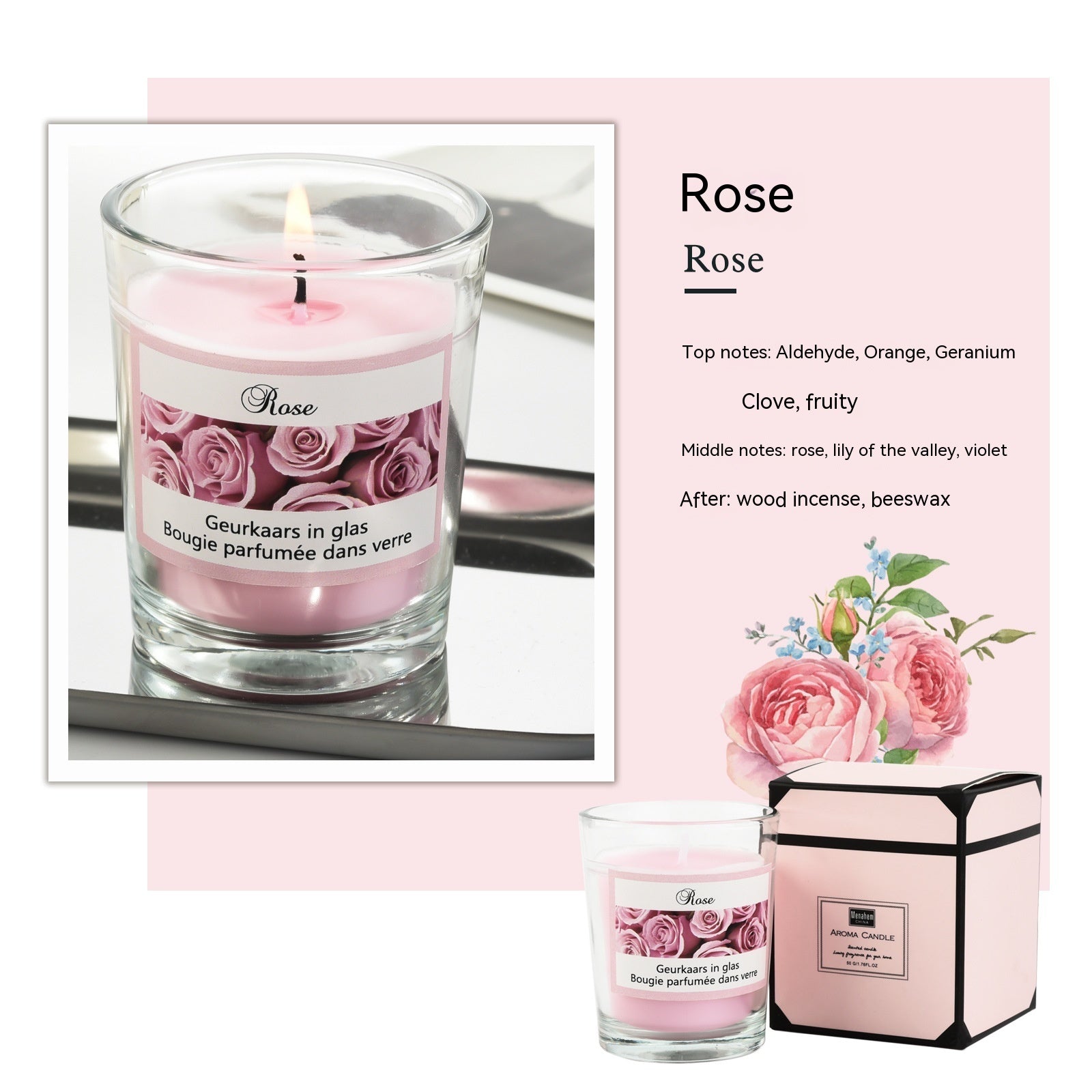 Candles Aromatherapy Glass Romantic Fragrance