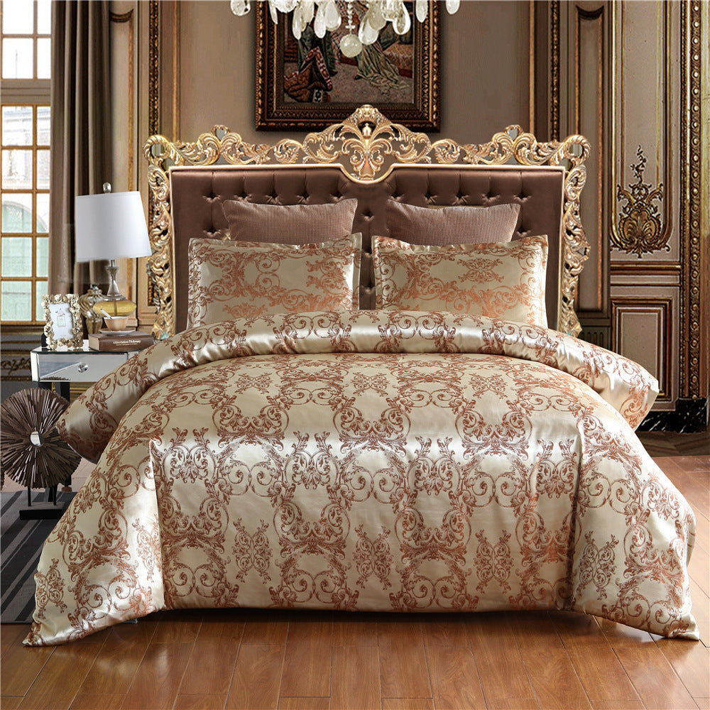 Set di biancheria da letto con copripiumino e federa in jacquard