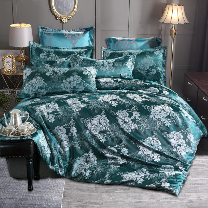 Set di biancheria da letto con copripiumino e federa in jacquard