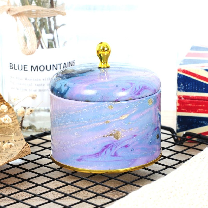 Beautiful designed round tin vessels.