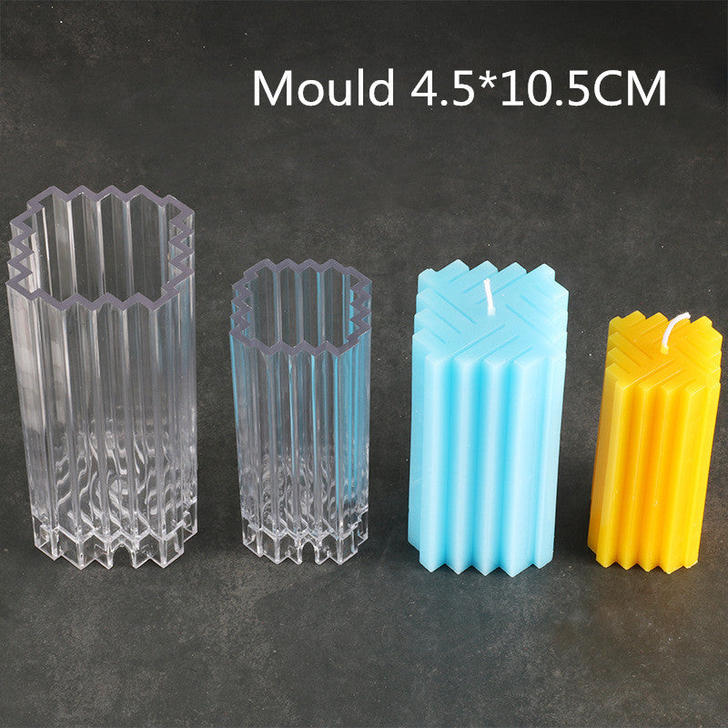 Candle Mold Creative Square Weave Pattern