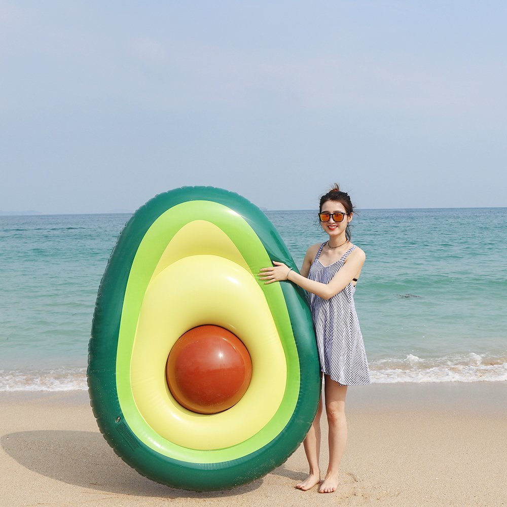 Giant Avocado Pool Float Inflatable Swimming Pool Ring.
