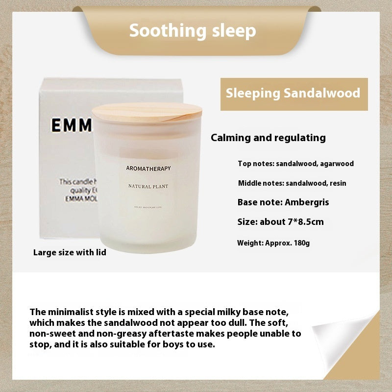 Candele profumate in barattolo di vetro fine sigillato con coperchio di legno